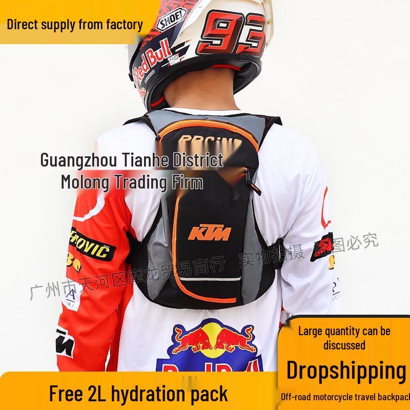 Plecak rowerowy i hydracyjny KTM z podwójnymi szelkami: Pakiet na motocyklowe wyprawy terenowe i przygody na świeżym powietrzu.