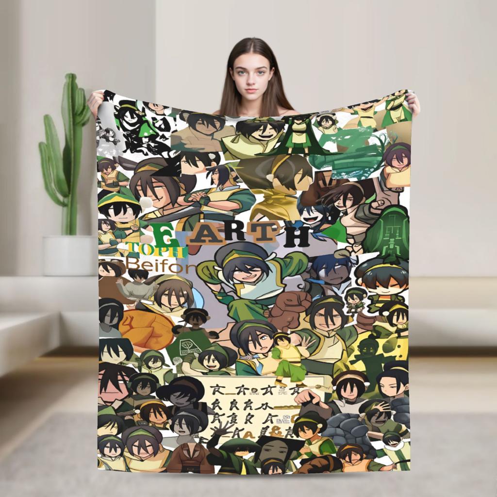 Anime Avatare Avatar - Der Herr der Elemente Plüschdecke Kinder Flanell Überwurfdecke für Sofa Sessel Super Warm Qualität Bettüberwurf