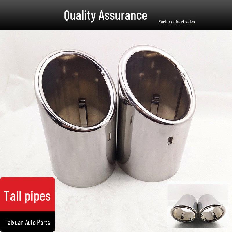 Silver Exhaust Muffler for 12-14 Malibu, Lynk & Co 02, Straight-Through Tailpipe