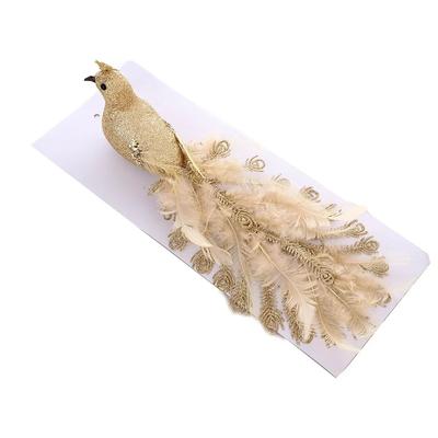 Simulation For Christmas Bird Decoration with Feather and Foam Materials and Clip for Hanging On Trees Wreaths and Garlands