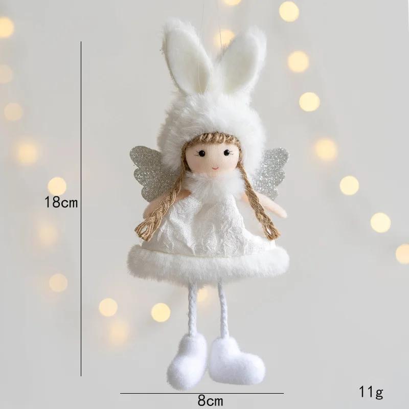Christmas Decoration for Home, 4pcs Xmas Tree Pendant Ornaments, Navidad Angel Dolls Noel Natal New Year Gifts