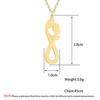 Kinitial Girl Boy Hollow 8 Infinity Pendants Necklaces for Women Fashion Stinless Steel Couple Chain Necklace Jewelry wholesale