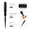 Nylon Comb Hair Styling Hair Brush Black Cylinder Curly Hair Comb Round Barrel Hair Comb