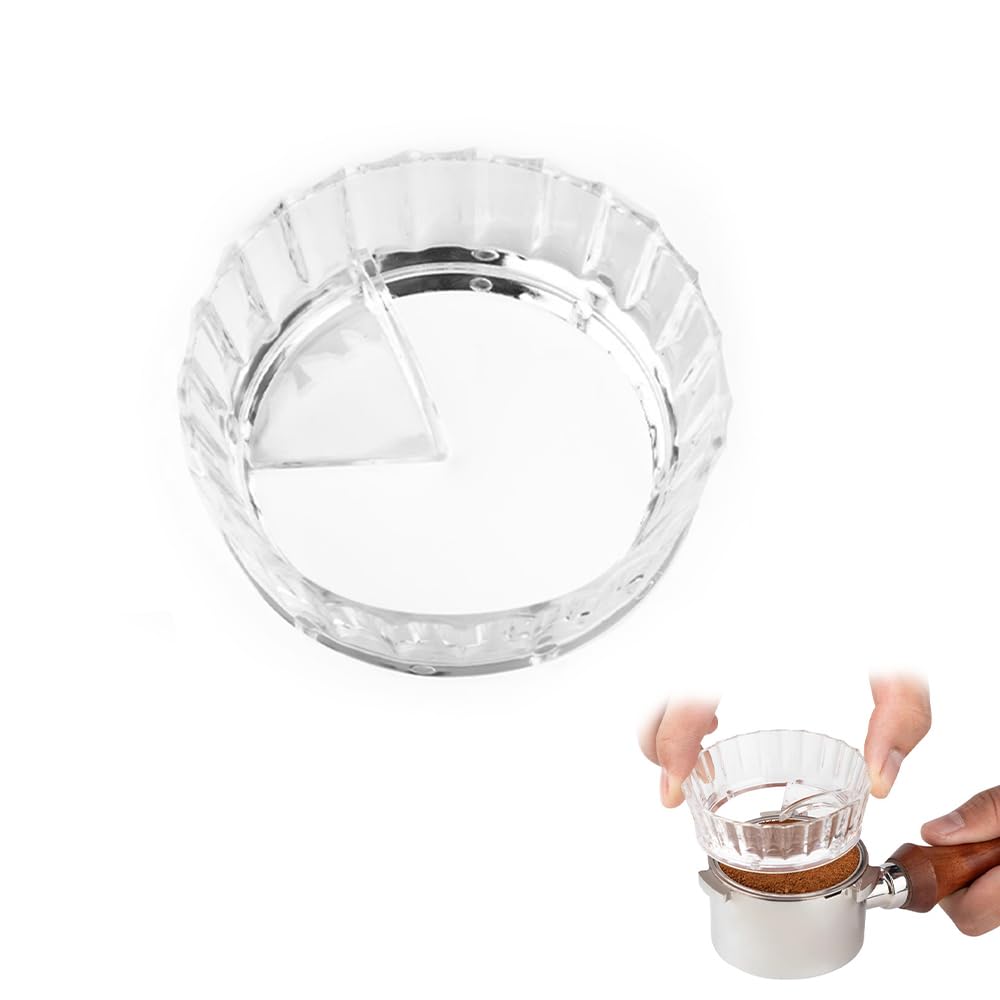 Moka Pot Dosing Funnel, Espresso Coffee Maker Distribution Tool, Transparent Moka Dispenser Coffee Catching Ring, Coffee Grounds Prevention, Splash