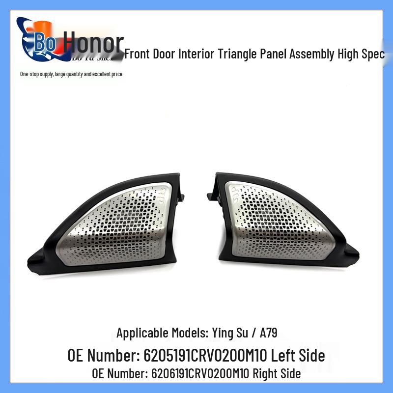 

Compatible with Trumpchi Yingxu/A79: Front Door Inner Triangle Panel Assembly High Trim 6206191CRV0200M10 Right Side
