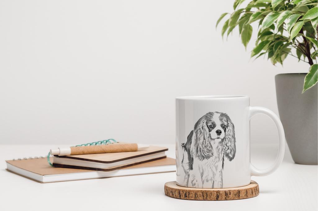 Cavalier King Charles Spaniel - cup with a dog, cheerful cup for a dog lover, personalized gift from the Art-Dog brand