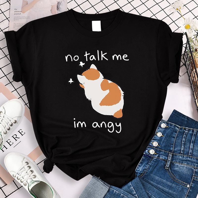 Women Unisex Graphic Tshirt Streetwear Harajuku Graphic Ulzzang Tshirt Funny Cute Cat Vintage Tee Shirt Aesthetic Y2k Tops FeUnisex