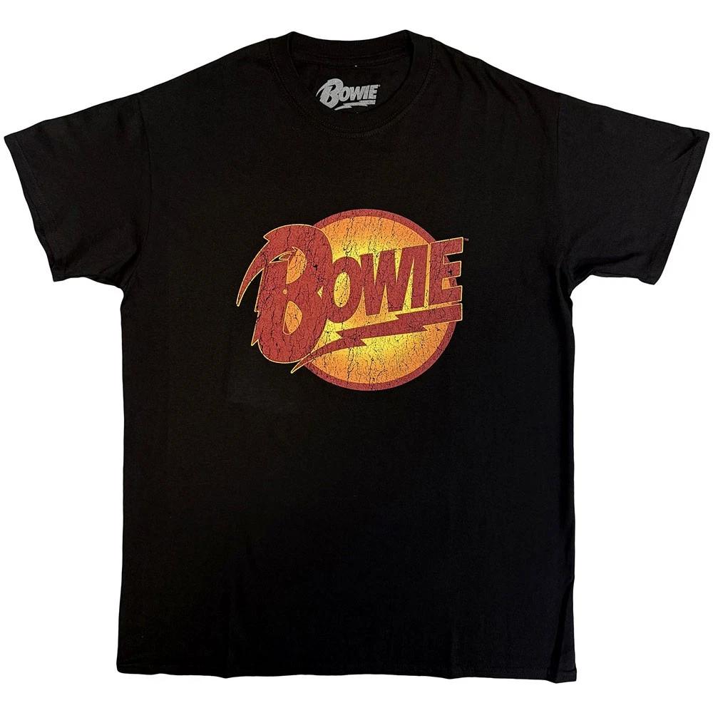 

David Bowie T Shirt Diamond Dogs Vintage Distressed Logo Official Mens New Black 4XL