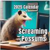 2025 Screaming Possum Calendar Featuring Adorable Artwork For Unique Home Decor Gifts