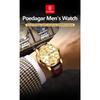 POEDAGAR Luxury Business Male Clock Date Week Waterproof Luminous Gold Wristwatch Casual Fashion Quartz Watches Reloj