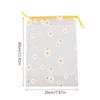 10PCS Drawstring Waterproof Clothes Shoes Storage Bags EVA Daisy Pattern Packaging Organizer Waterproof Makeup Toiletry Bags