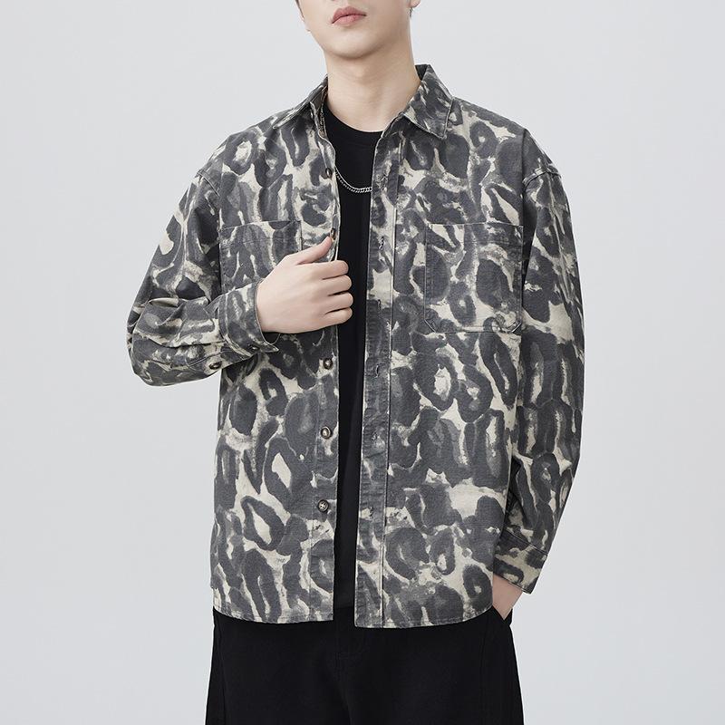 

Новая японская ретро весенняя рубашка с длинным рукавом в стиле кэжуал, мужская рубашка из чистого хлопка в американском стиле 4XL