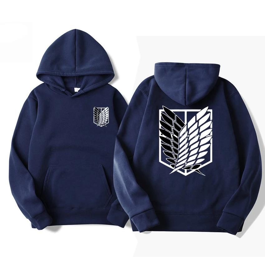 Japanese Anime Attacks Titan Men's Hoodies Hip-hop Sweatshirts Autumn Casual Pullovers Hoodies Fashion Sweatshirts