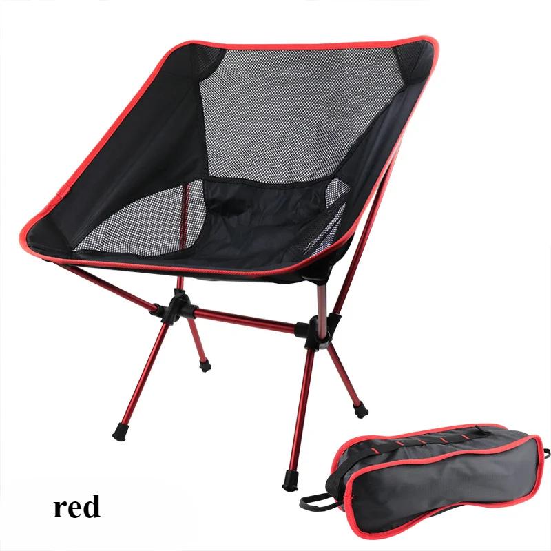 New Detachable Portable Folding Moon Chair Outdoor Camping Chair Playa Beach Accessories Fishing Foldable Lightweight Furniture