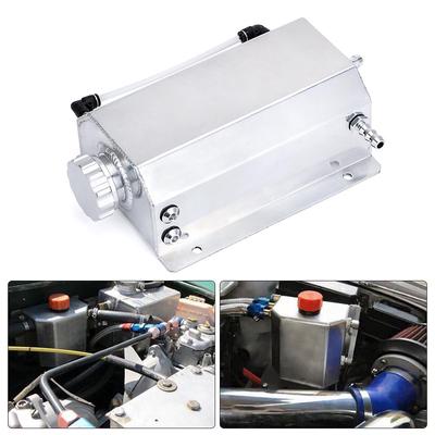 Universal 2L Alloy Engine Oil Fuel Gas Catch Can Breather Tank Bottle Coolant Radiator Overflow Tank  PQY-TK55BK