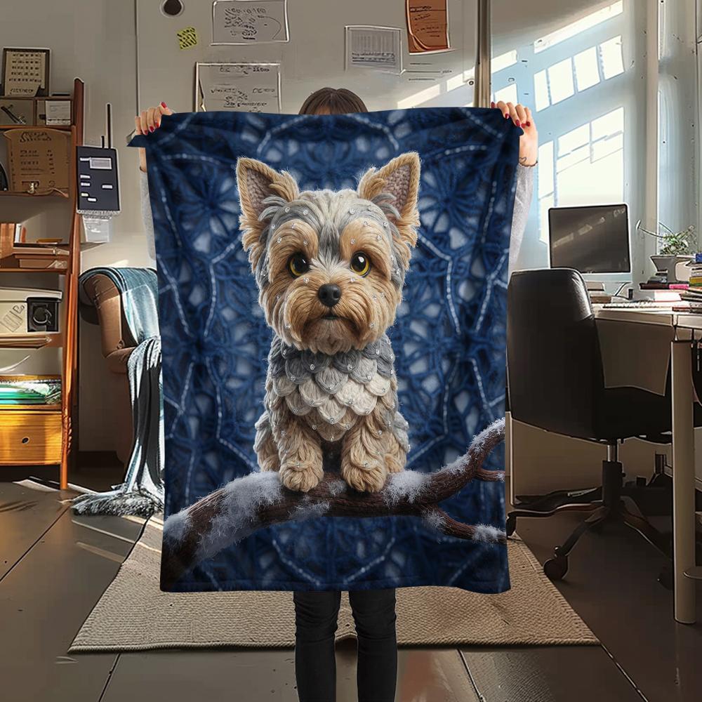 Knitted sloth hedgehog dog Print Flannel Blanket,High quality Comfortable for All Seasons,Home Decor,Warmth and Comfort,Perfect for Christmas Gifts