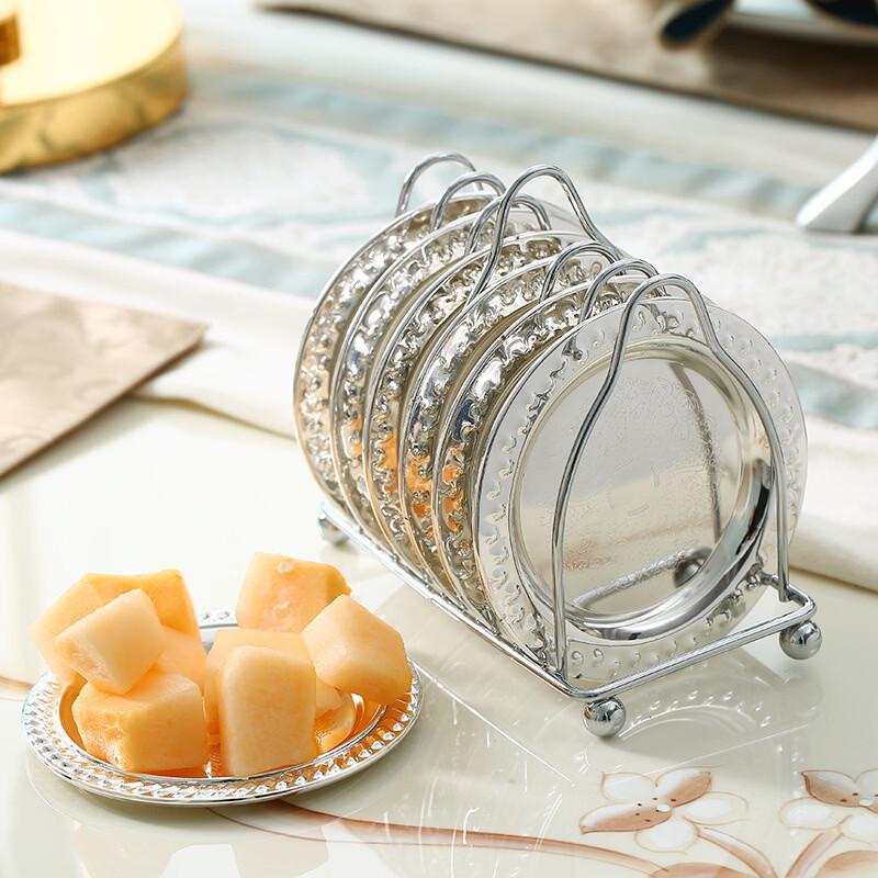 ZISIZ European Style Light Luxury Metal Side Plate