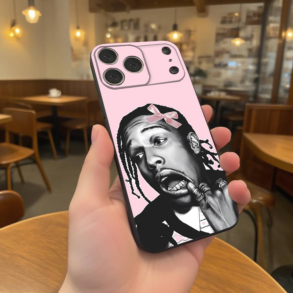 A-ASAP Rocky Rapper Black Soft Cover Phone Case For iPhone 17,16,15,14,13,12,11,Pro,Max,Plus iPhone16plus