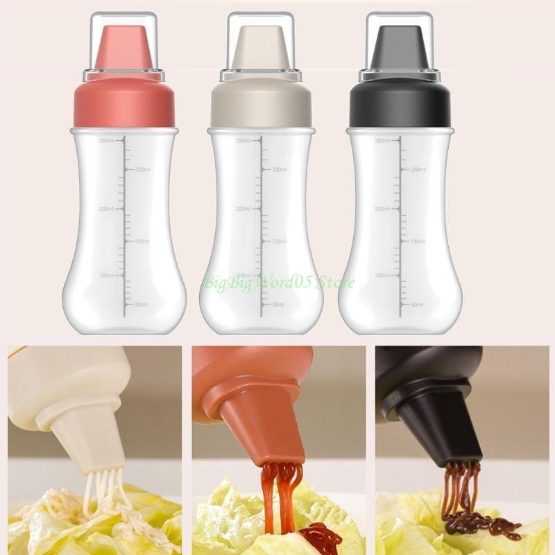 24TE 5 Hole Plastic Squeeze Bottle with Leak Proof Clear Cover Cap Kitchen Dispenser Lid Plastic Squeeze for Sauce