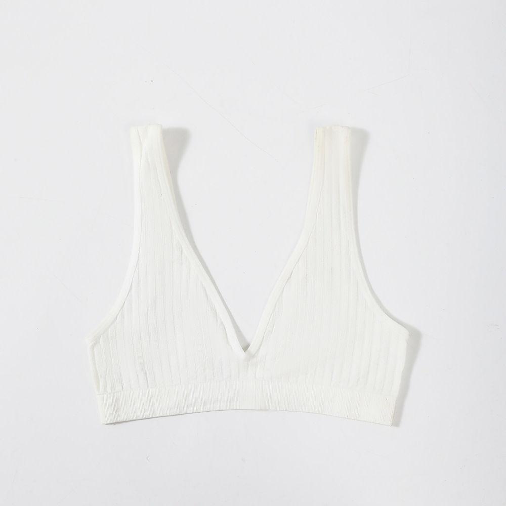 Tiefer V Übergröße BH Camisole Damen Sexy Sport Yoga Bustier Nahtlos Rückenfrei Schlafunterwäsche