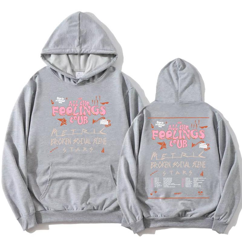 All The Feelings Tour 2026 Hoodies Metric Broken Social Scene und Stars Sweatshirt Fleece Langarm Damen Kapuzenpullover