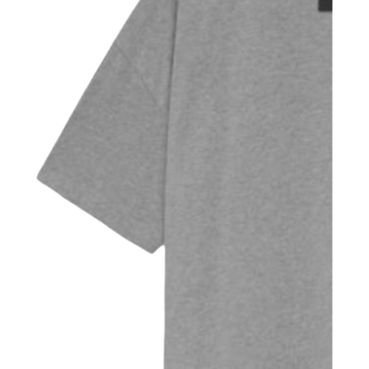 Fear of God Essentials Short-Sleeve Tee Dark Heather Oatmeal Men Tops Grey 125SP244193F