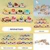 Wooden Number Train Educational Toy For Toddlers With Color And Animal Recognition