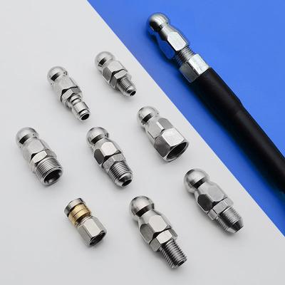 Pressure Washer Sewer Jetting Nozzle with Stainless Steel 1/4Inch Quickly Connector Durable Design Sewer Jet Nozzle