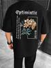 Sommer Herren atmungsaktiv und bequem Rundhals T-Shirt optimistisch und unternehmungslustig Harajuku bedruckt Outdoor Freizeit Oberteil