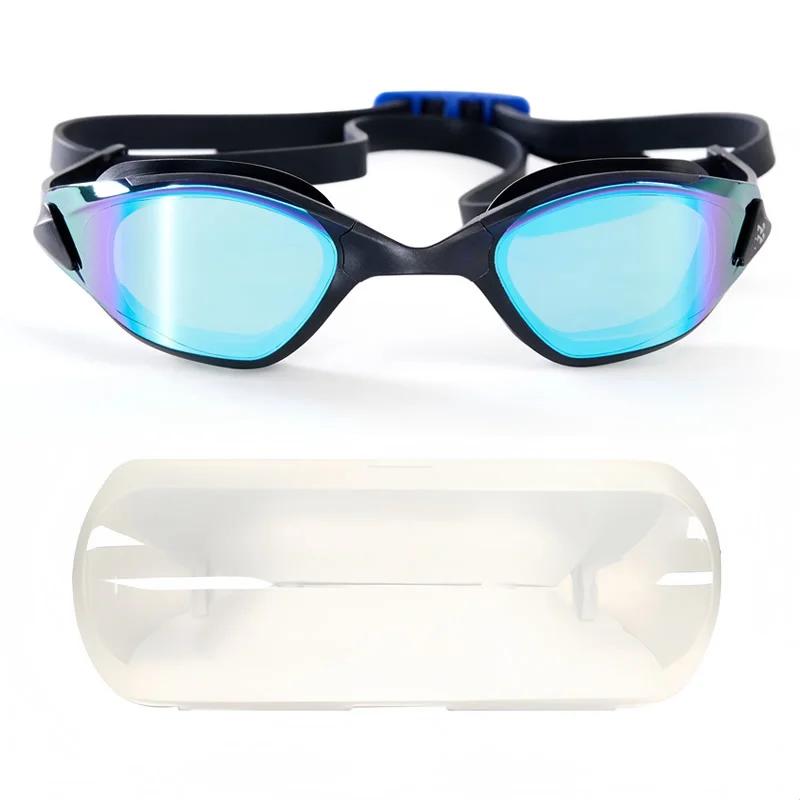 Profesyonel küçük çerçeveli yarış yüzme gözlüğü UV korumalı buğu önleyici sızdırmaz polarize özellikler dalışa uygun erkekler kadınlar gençler