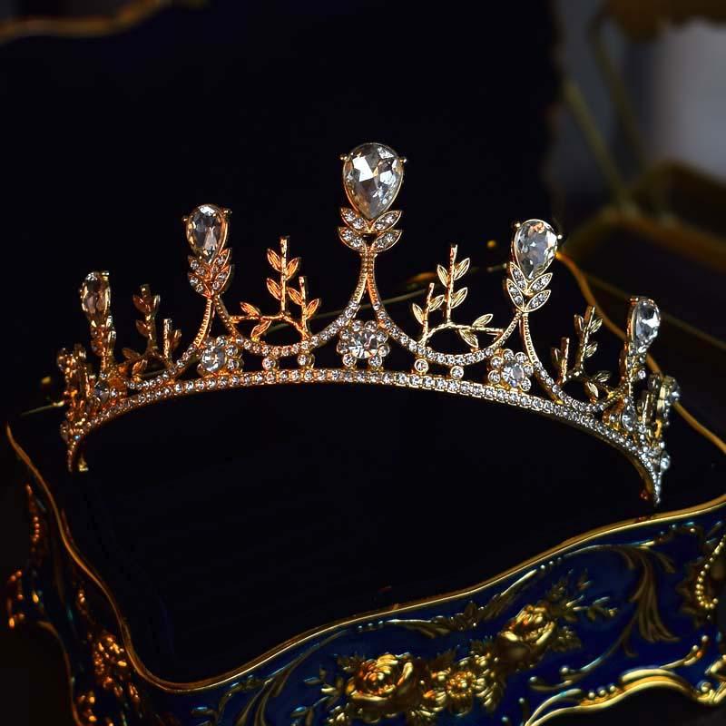 European and American Baroque Crown Crystal Bride Headwear Birthday Crown Grand Queen Style Performance Accessories