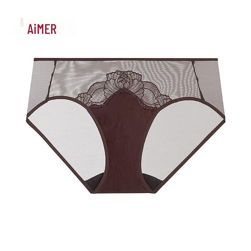 Aimer Women's Mid-Waist Lace Flat Briefs AM23A941