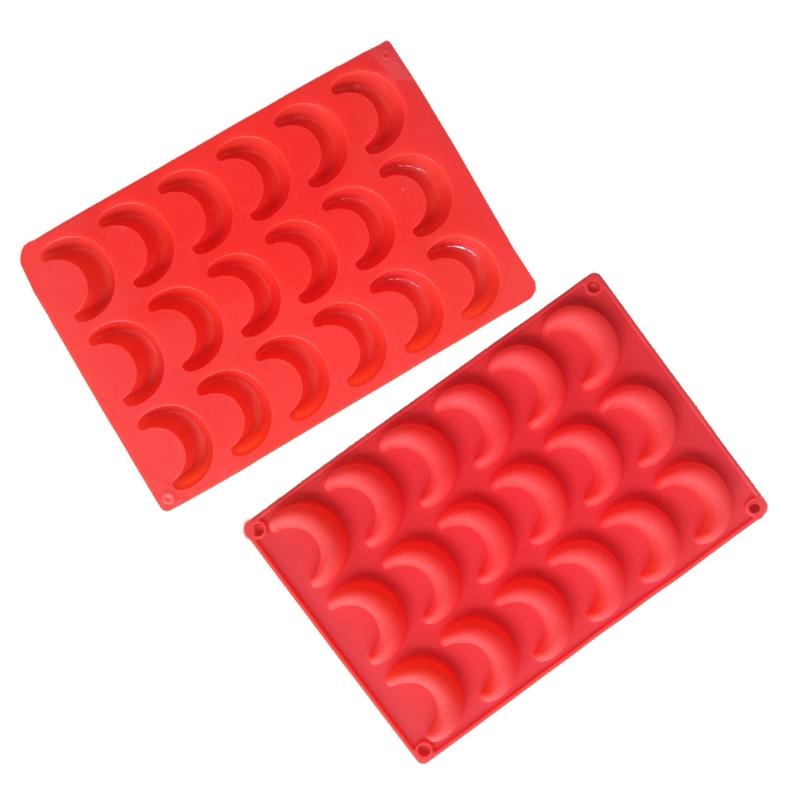 

2 Pack Moon Ice Cube Tray Silicone n Mold Chocolate Candy Wax Crayon Mold Moon Pendant Resin Casting Molds