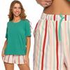 Women's Two-Piece Cotton Pajamas Short T-shirt Shorts MORAJ 3XL