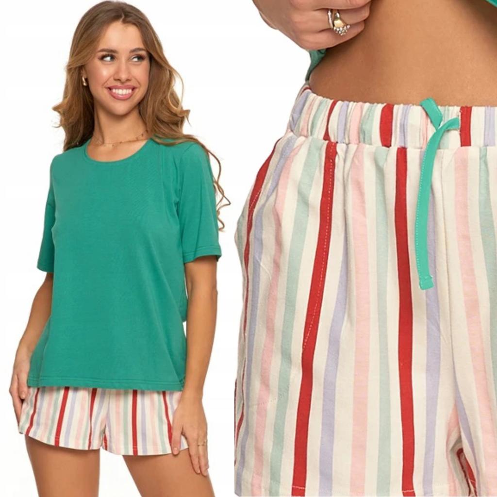 Women's Two-Piece Cotton Pajamas Short T-shirt Shorts MORAJ 3XL