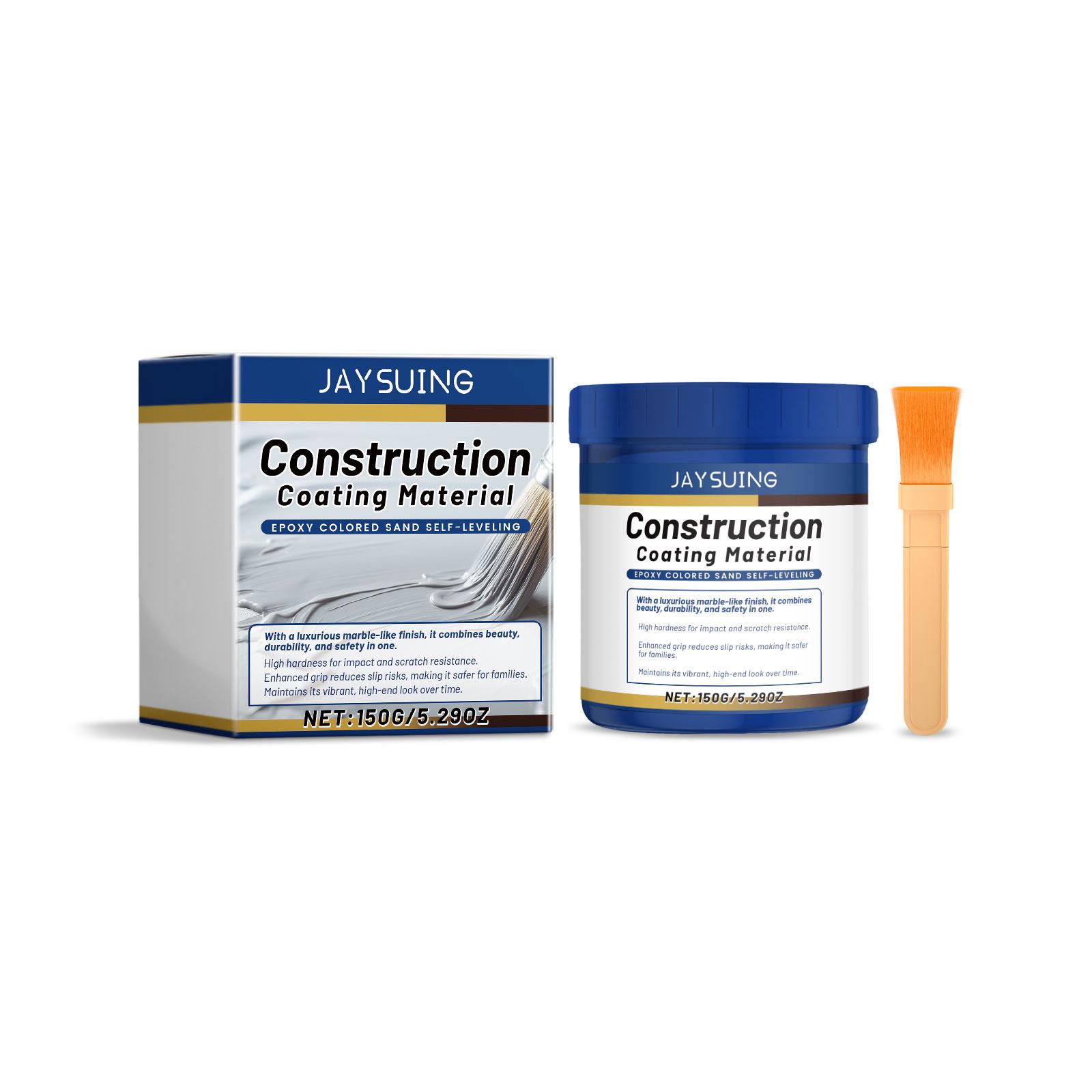 Jaysuing Water-Based Epoxy Floor Paint - Crack-Resistant, Waterproof, Durable, Quick-Drying, Wear-Resistant, Long-Lasting, Gray Coating.