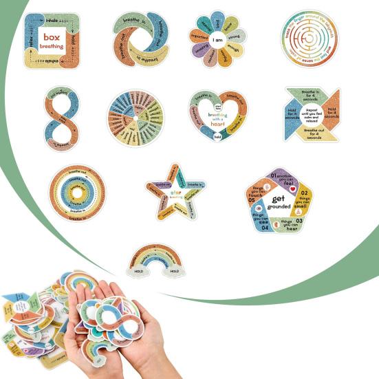 30 Stück Beruhigende Strukturaufkleber zur Angstlinderung Sensorische Fidgets für Erwachsene Jugendliche