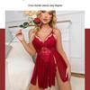 European & American Lace Mesh Splice Camisole Long Nightgown - Plus Size