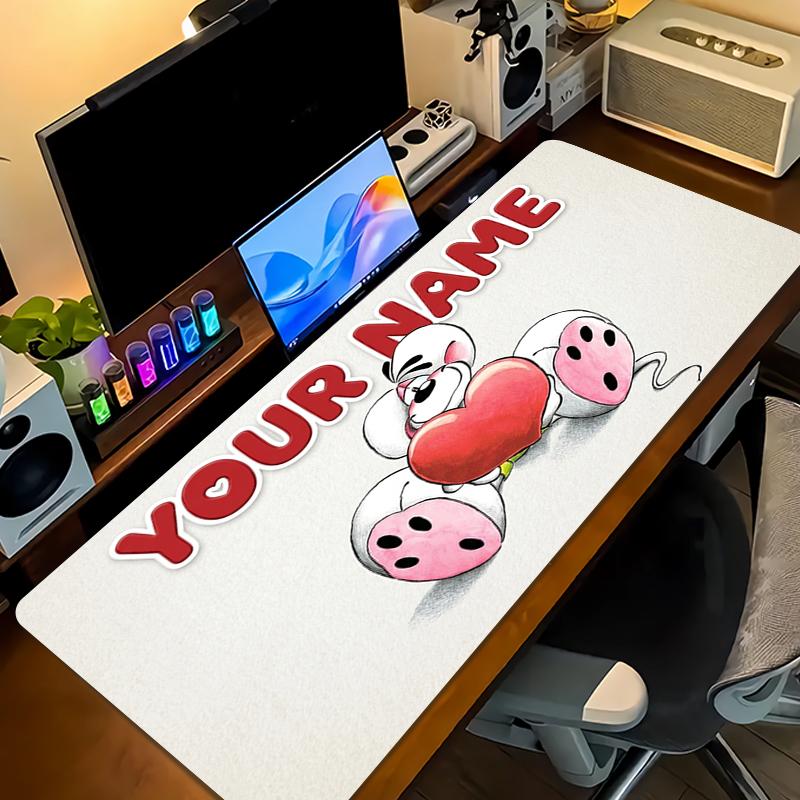 Tappetino per Mouse diddl con Nome Personalizzato Grande Cuscino per Tavolo da Gioco Antiscivolo Laptop Tablet Mousepad Grande Tappetino XXL Mini PC Playmat Con Bordo Bloccato_XIA