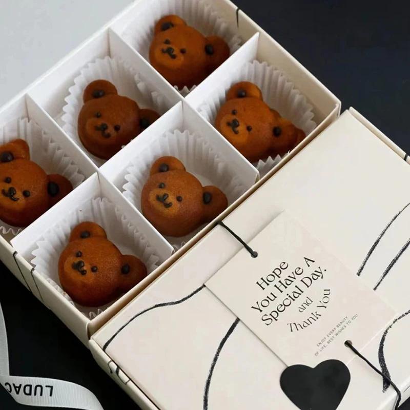 Dorian Japanese Cartoon Bear Madeline Baking Tray Drink Accessories Three-dimensional Bear Cake Mold Bakery Accessories