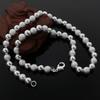 Originalität 8MM Matt Glatte Perlen 925 Sterling Silber Halsketten für Frau Mode Modeschmuck Hochzeit Feiertagsgeschenke Party
