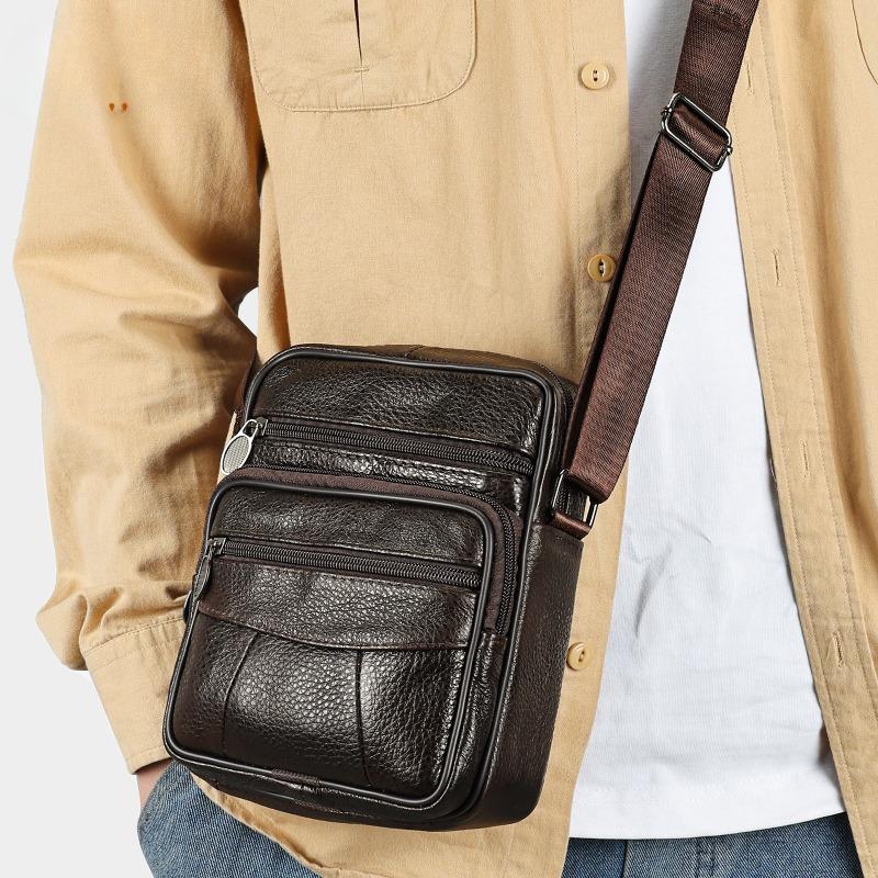 Retro Single-shoulder Bag Cowhide Trendy and High-end Crossbody Bag Portable and Small Crossbody Bag for Travel