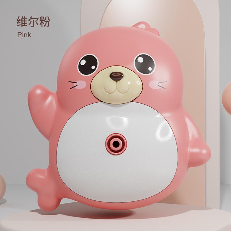 

Детский электрический распылитель воды, вращающийся душ «Морской лев», детская игрушка для игры в воду, детская игрушка для ванной комнаты розовый