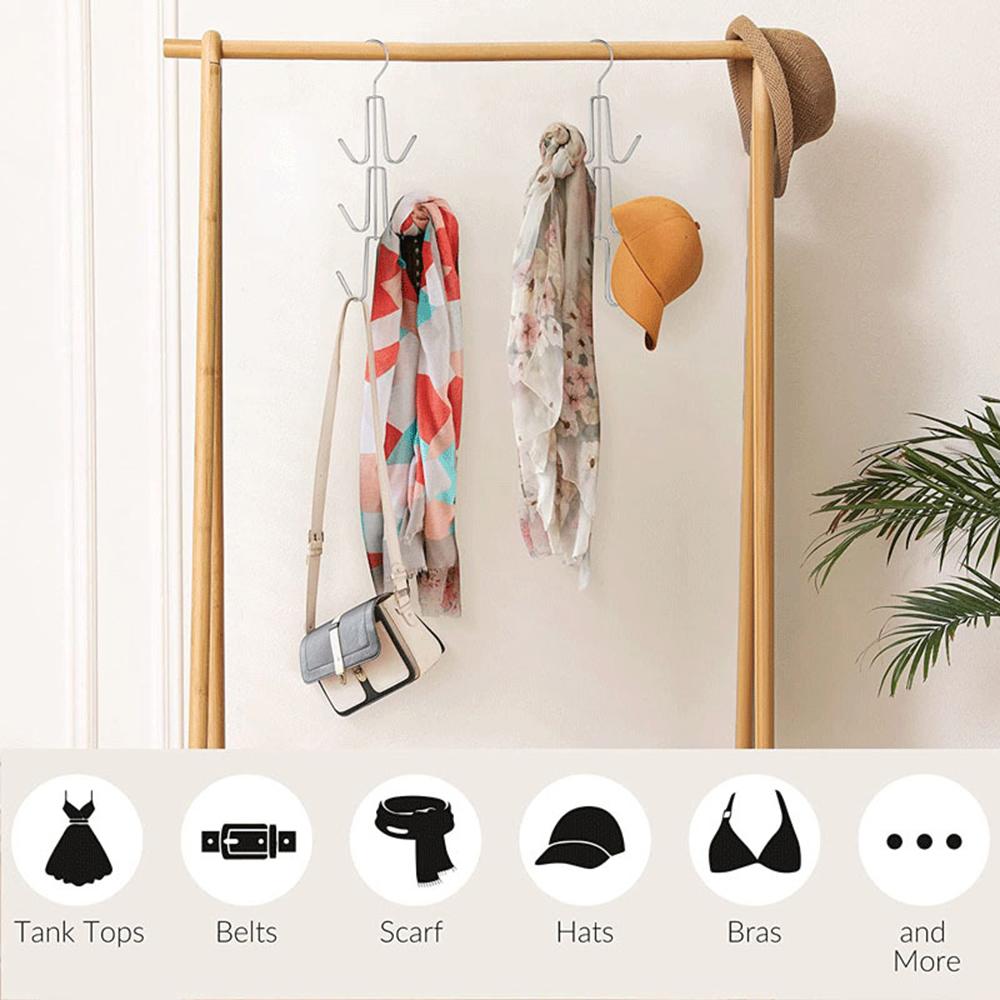 Hanger Organizer for Closet, Hanging Bag Holder Keeping Purses Visible and in Good Condition Metal Handbag Storage Hook Backpack