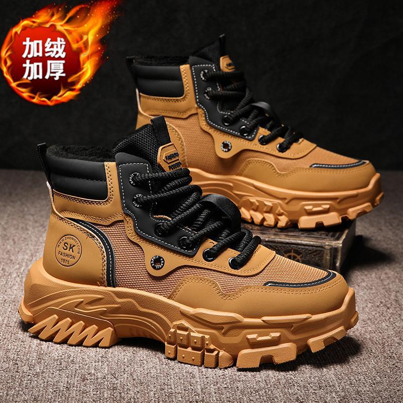 Cotton high-top shoes platform-soled warm dad shoes trendy student casual cotton shoes Martin boots snow boots men's shoes
