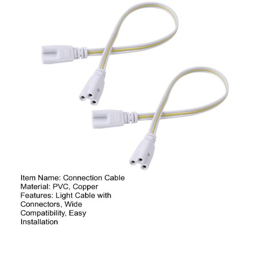 2 Pcs LED Lamp Connection Cable 3-Pin PVC Plastic Copper Wire Cable