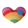 Poduszka tęczowe serce urocza drukowana serce miłości puszysta poduszka oparcia ornament bawełna PP wypchana poduszka na sofę dekoracja salonu prezenty urodzinowe