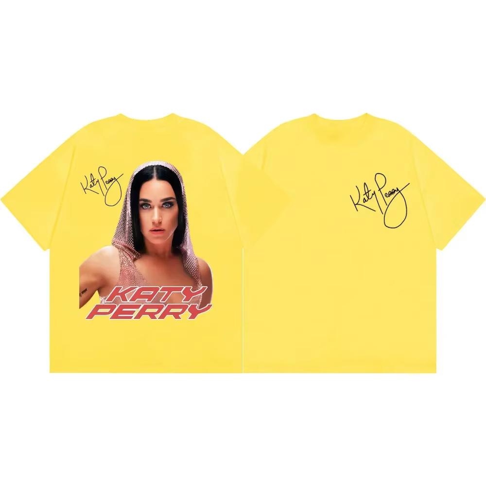Vintage Washed Katy Perry Lifetimes Tour 2026 American Pop Icon Dance Pop Concert Tour Graphic T-shirt Men Women Printed Tee Summer Casual Fashion