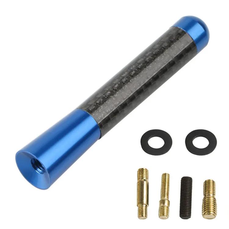 Car Roof Antenna Carbon Fiber 3.5/8/12cm Radio Aerial Antenna Radio FM/AM Metal Receiving Antennas Short Stubby Mast Antenna