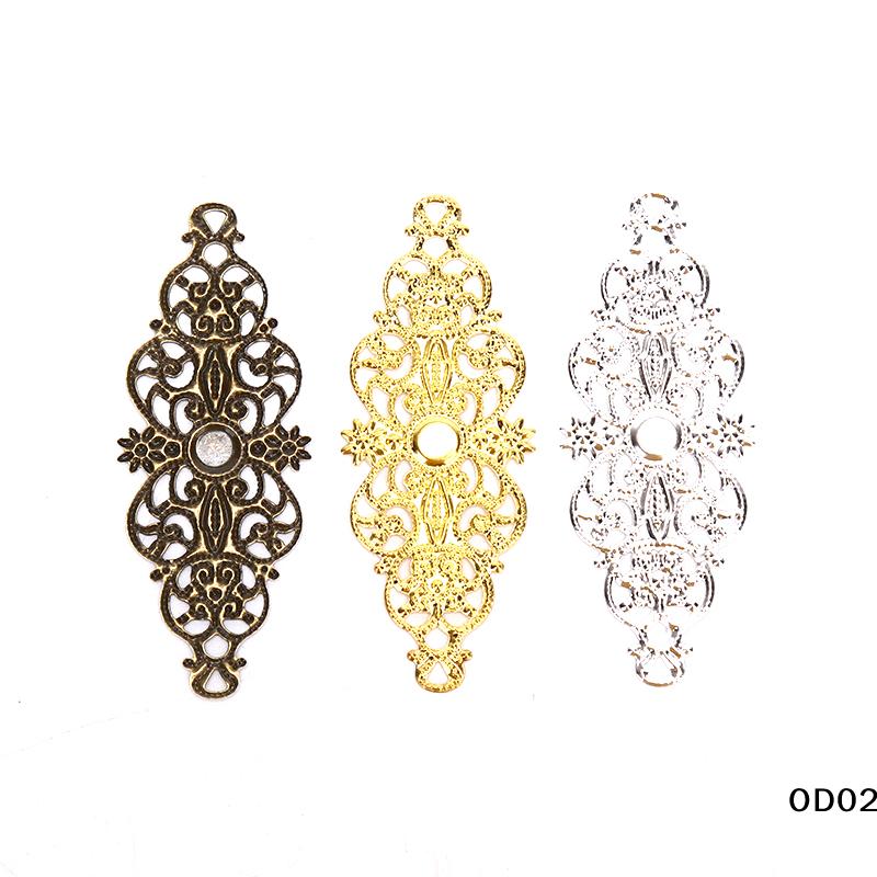 20Pcs Filigree Flower Wrap Connector DIY Jewelry Embellishments Findings